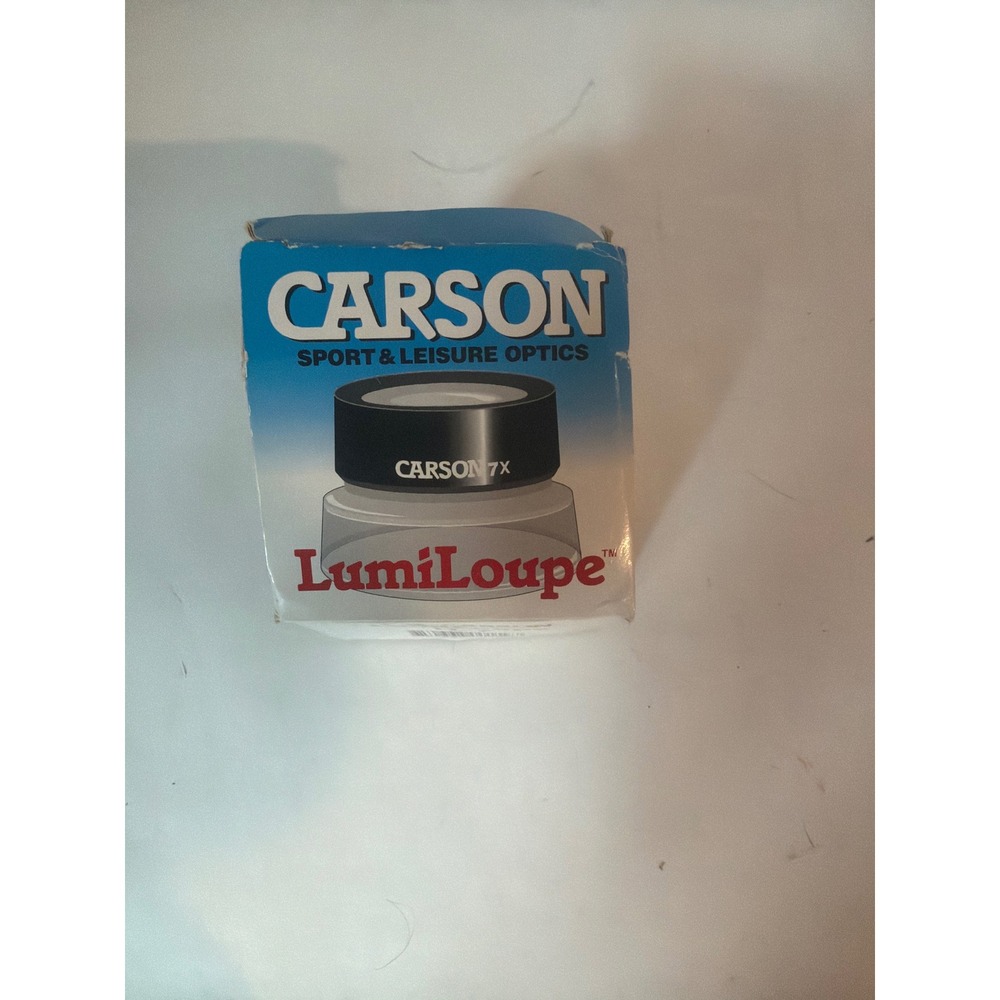 Carson LumiLoupe 7x Power Stand Magnifier Dual Lens LL-77 Loupe with Box